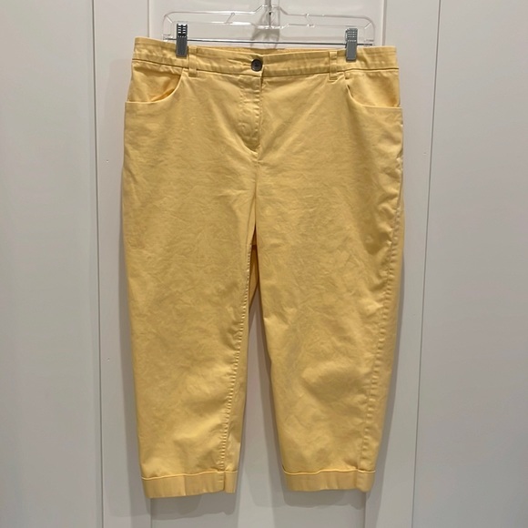 Chico's Pants & Jumpsuits Chicos Yellow Capri Pants Poshmark